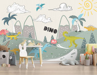 3D Dinozorlar Ormanı Duvar Kağıdı Poster
