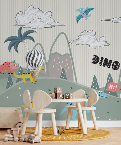 Dinozorlar Ormanı 3D Duvar Kağıdı