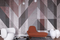 Geometrik Eskitmeli Duvar Kağıdı Poster