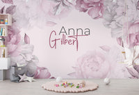 İsimli Büyük Pembe Güller Kişiye Özel Duvar Kağıdı Poster
