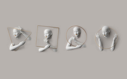 3D Kadın Figürlü Duvar Kağıdı | Duvar Kağıdı Marketi