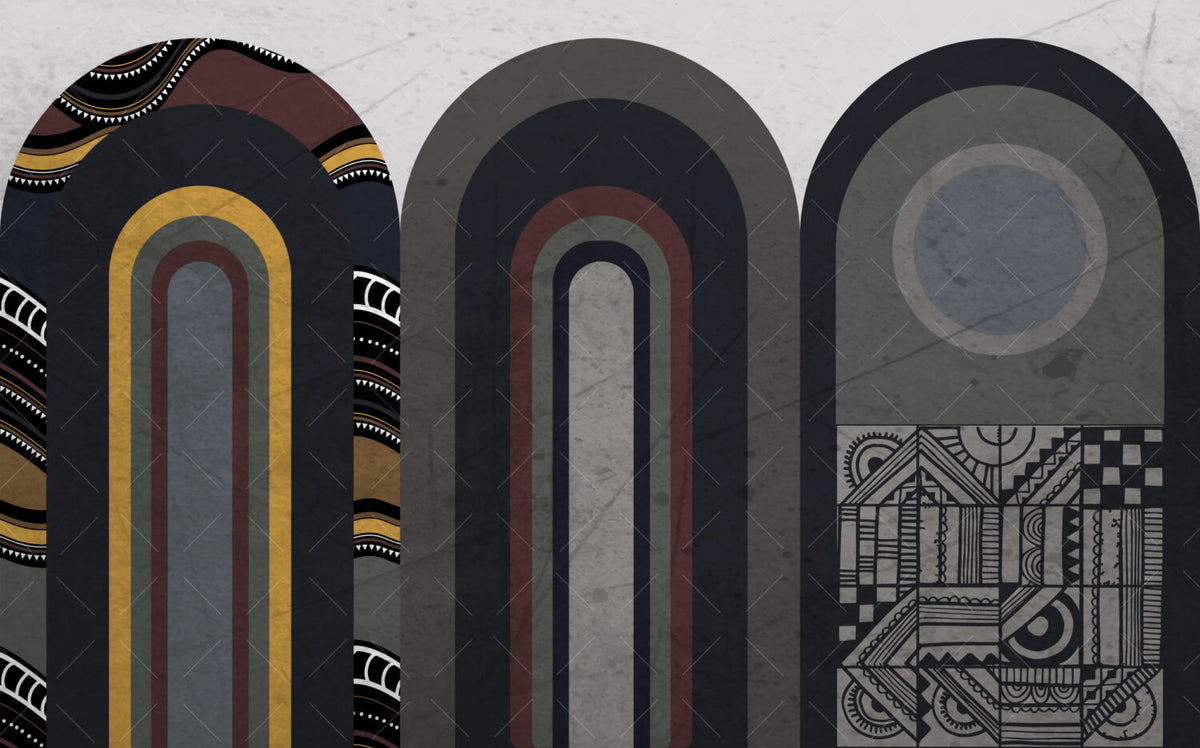 Geometrik Otantik Desenler Duvar Kağıdı Poster