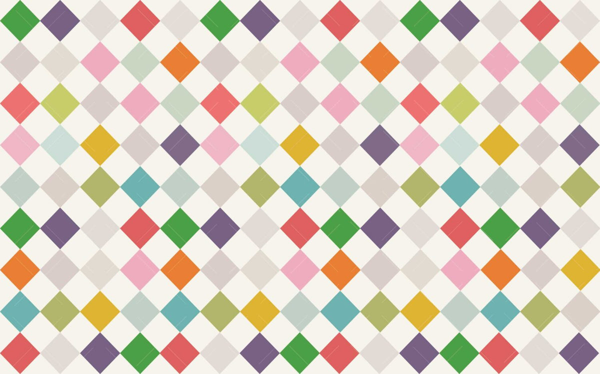 Renkli Geometrik Duvar Kağıdı Poster