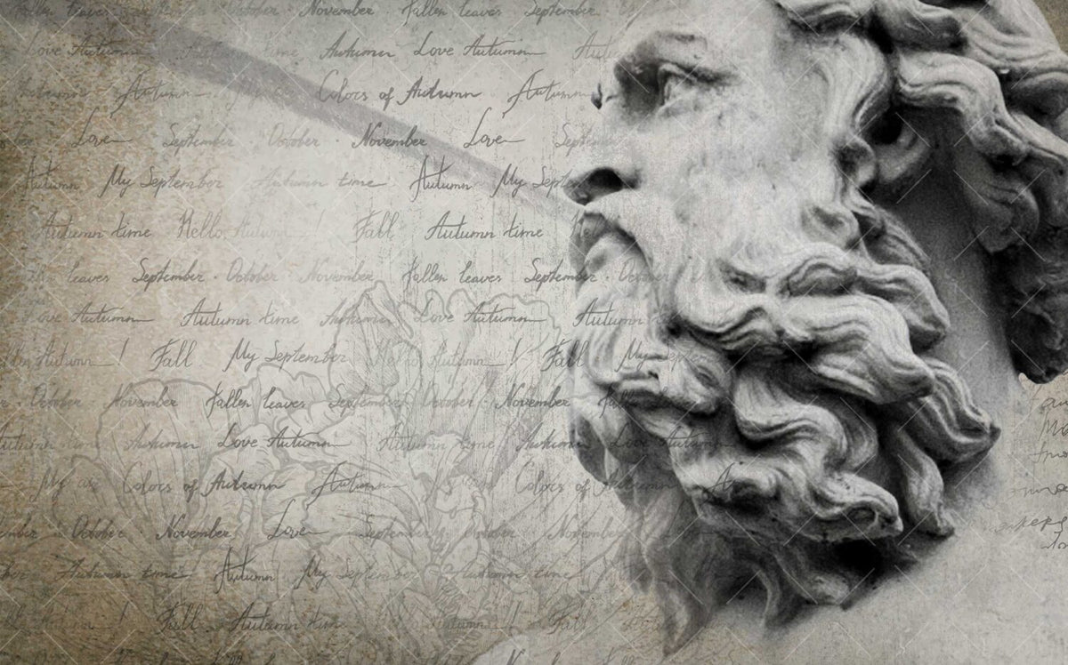 Poseidon Heykeli Duvar Kağıdı Poster
