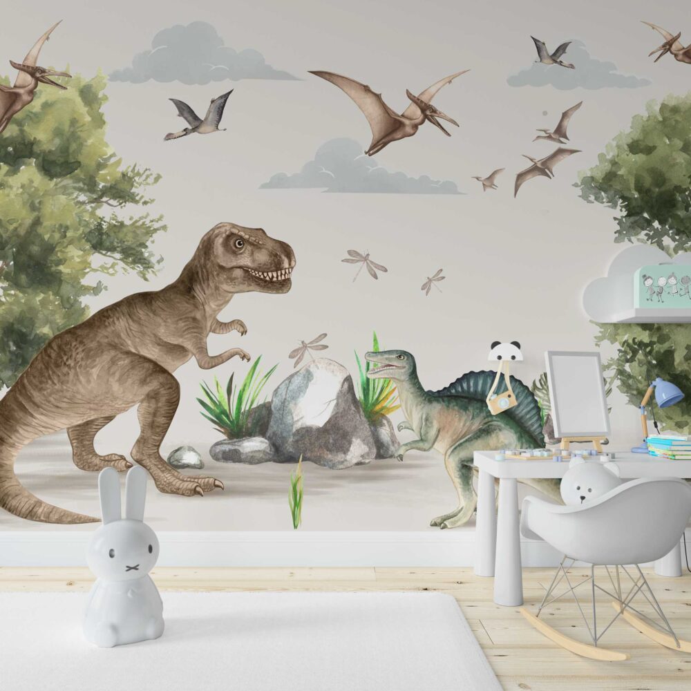Büyük Dinozorlar Çocuklar için Duvar Kağıdı