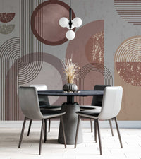 Geometrik Stil Soft Renkler Duvar Kağıdı Poster