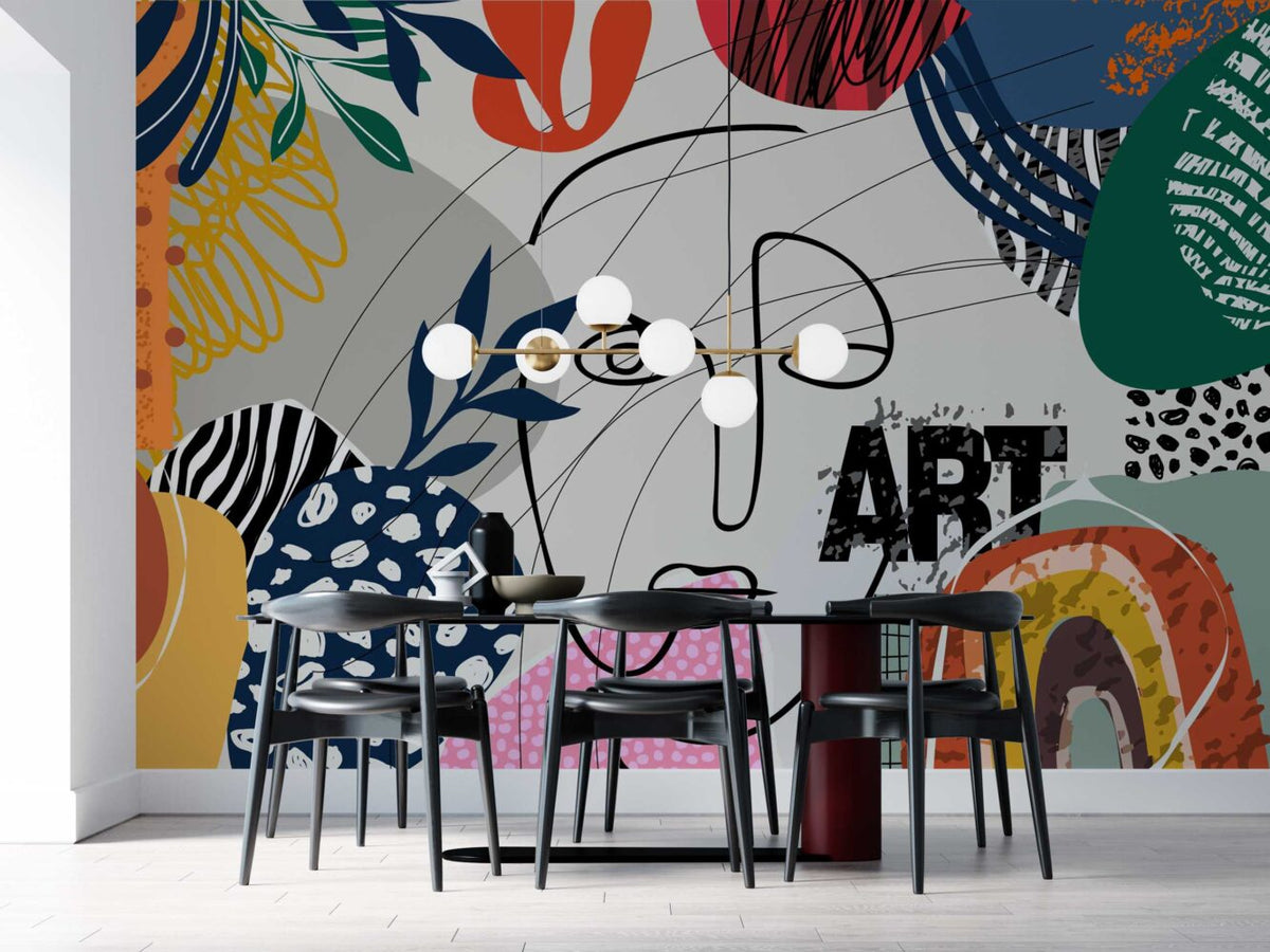 Desenler Modern Art Abstrack Duvar Kağıdı Poster