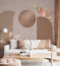 Çiçekler Geometrik Desenler Duvar Kağıdı Poster