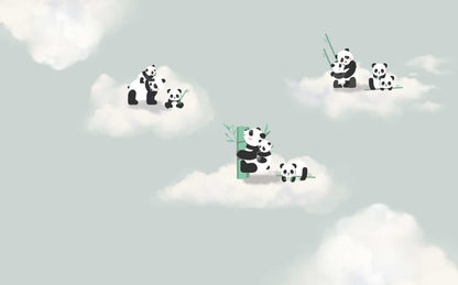 Bulutların Üzerindeki Panda Duvar Kağıdı