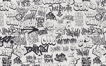 Sprey Boyalı Yazı Grafitisi Duvar Kağıdı