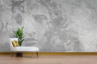 Heykel Suratları Desen Soft Tonlar'da Duvar Kağıdı Poster