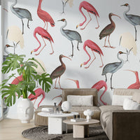 Flamingolar Soft Tonlar'da Duvar Kağıdı Poster