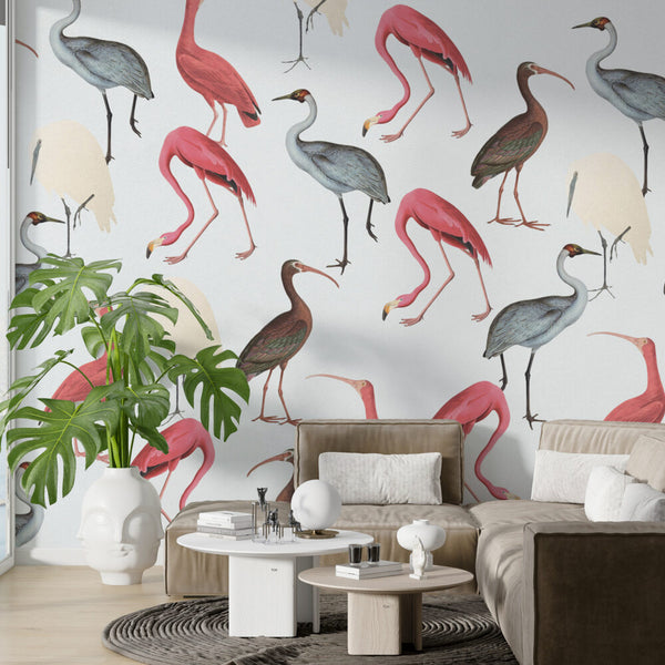 Flamingolar Soft Tonlar'da Duvar Kağıdı Poster
