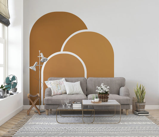 Soft Bej Tonlarda Geometrik Duvar Deseni Duvar Kağıdı