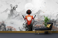 Samuray Chinoiseries Duvar Kağıdı Poster