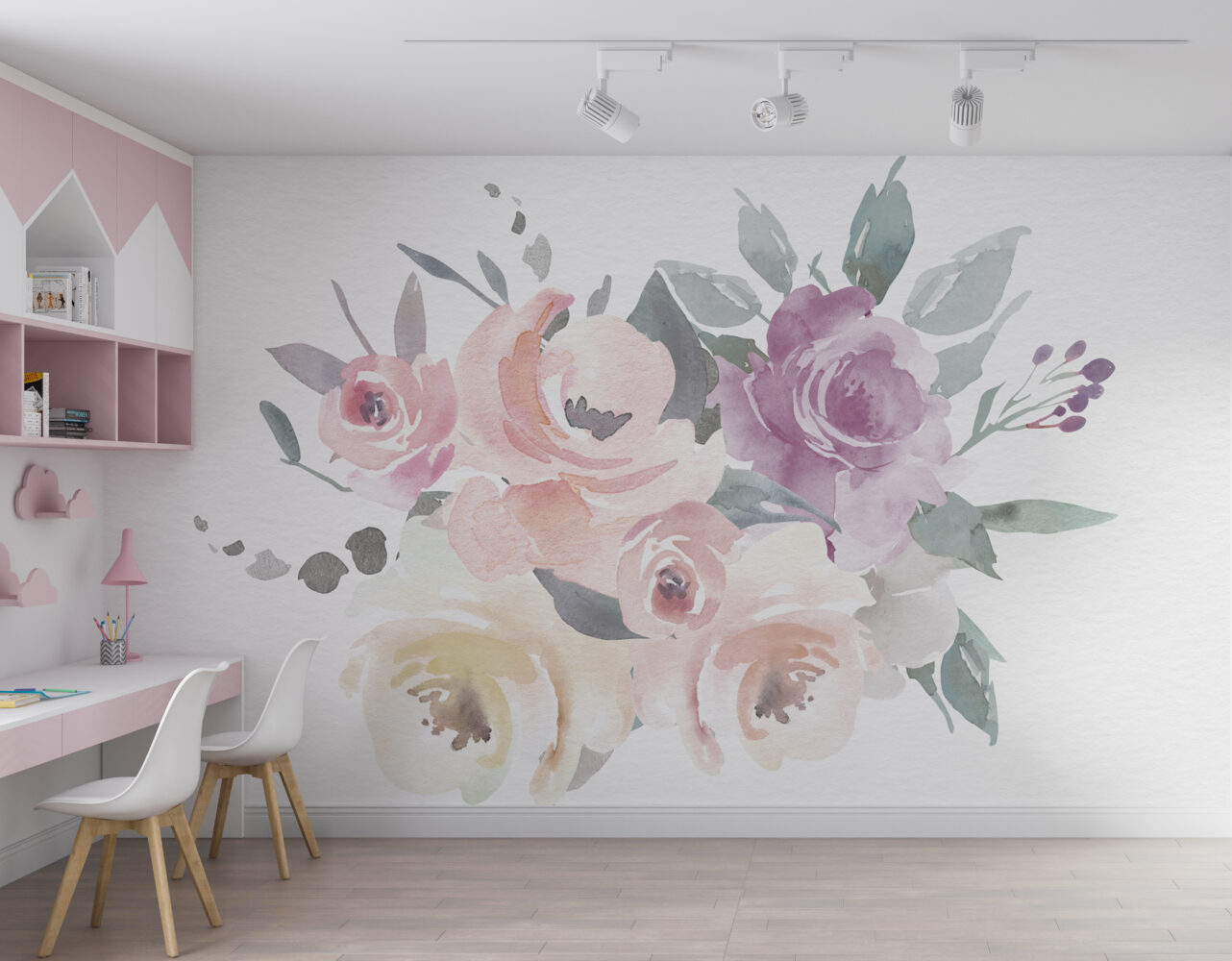 Soft Desenli Güller Duvar Kağıdı