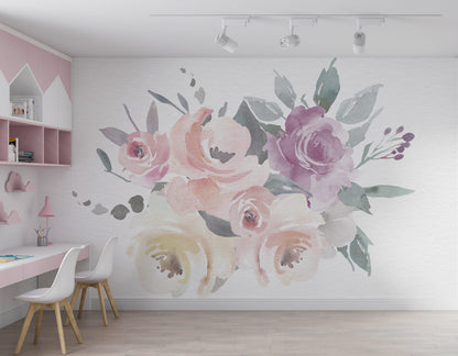 Soft Desenli Güller Duvar Kağıdı