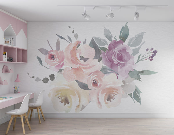 Güller Soft Desenli Duvar Kağıdı Poster