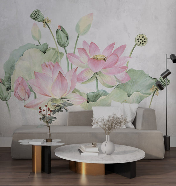 Lotus Çiçeği Duvar Kağıdı Poster