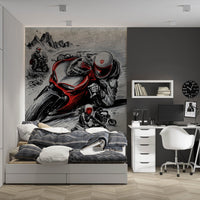 Motosiklet Yarışı Duvar Kağıdı Poster
