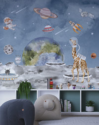 Astronot Hayvanlar Duvar Kağıdı Poster