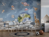 Astronot Hayvanlar Duvar Kağıdı Poster
