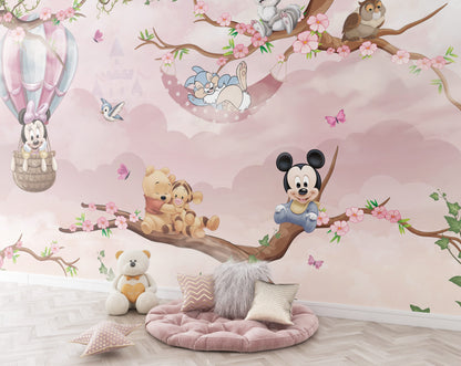 Minnie Mouse ve Winnie The Pooh Duvar Kağıdı