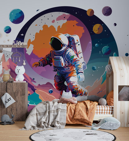 Ay Yürüyüşünde Astronot Duvar Kağıdı