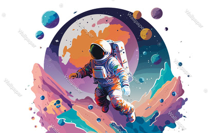 Ay Yürüyüşünde Astronot Duvar Kağıdı