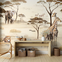 Safari Hayvanları Afrika da Duvar Kağıdı Poster