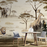 Safari Hayvanları Afrika da Duvar Kağıdı Poster