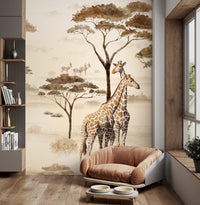 Safari Hayvanları Afrika da Duvar Kağıdı Poster