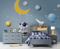 Kuran Astronot Ay'da Salıncak Duvar Kağıdı Poster