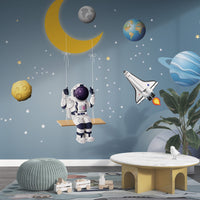 Kuran Astronot Ay'da Salıncak Duvar Kağıdı Poster