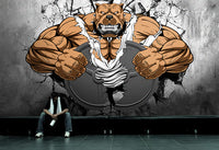 İçin Köpek Desenli 3D Spor Salonları Duvar Kağıdı Poster