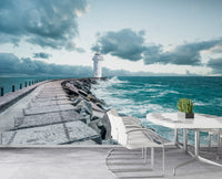Manzaralı Deniz Feneri Duvar Kağıdı Poster