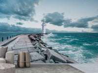 Manzaralı Deniz Feneri Duvar Kağıdı Poster