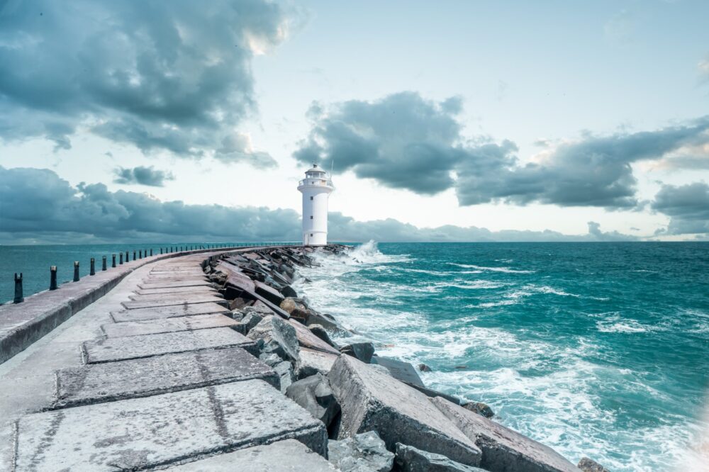 Manzaralı Deniz Feneri Duvar Kağıdı Poster