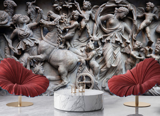Antik Yunan Mitolojisi Heykelleri 3D Duvar Kağıdı | Duvar Kağıdı Marketi