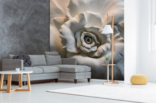 Soft Gül Deseni 3D Duvar Kağıdı