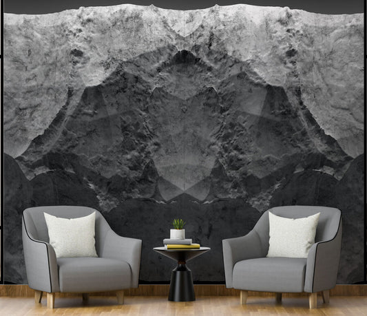 Beton Taş Görünümlü 3D Duvar Kağıdı | Duvar Kağıdı Marketi