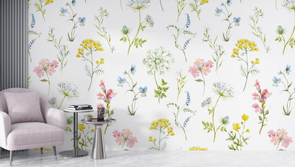 Soft Çiçek Deseni Duvar Kağıdı