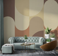 Desenler Modern Soft Geometrik Duvar Kağıdı Poster