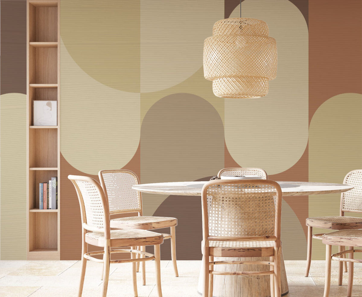 Desenler Modern Soft Geometrik Duvar Kağıdı Poster