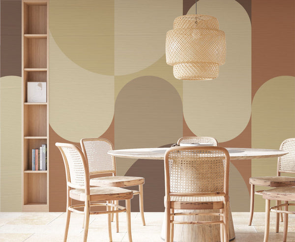 Desenler Modern Soft Geometrik Duvar Kağıdı Poster