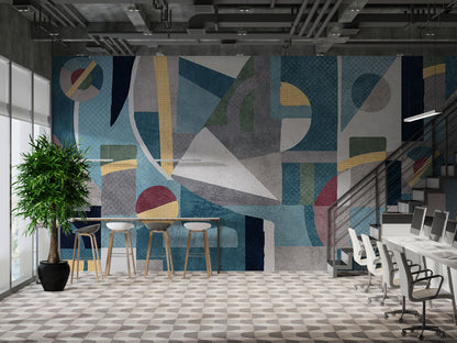 Dokulu Geometrik Desenler Modern Duvar Kağıdı | Duvar Kağıdı Marketi