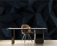 Siyah Modern 3D Kabartmalı Duvar Kağıdı Poster