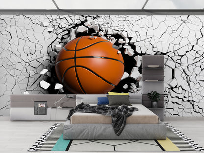Basketbol Topu Patlayan Duvar Duvar Kağıdı