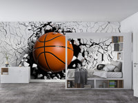 Patlayan Duvar Basketbol Topu Duvar Kağıdı Poster