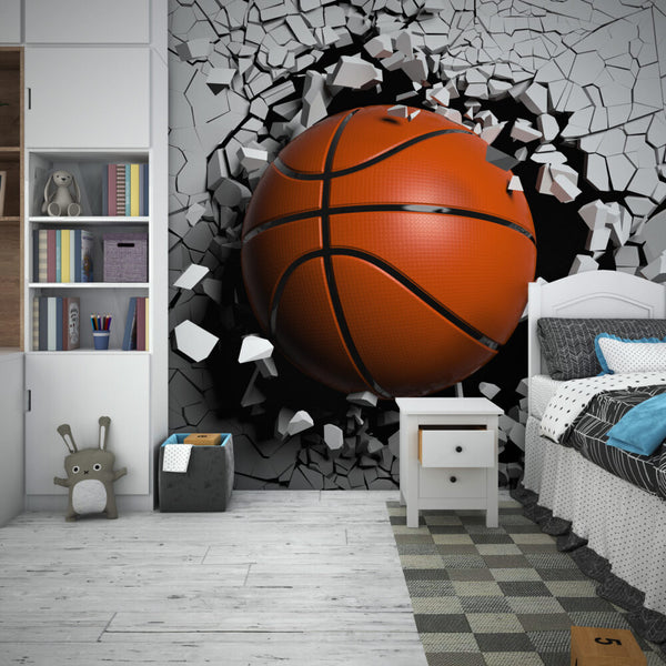 Patlayan Duvar Basketbol Topu Duvar Kağıdı Poster